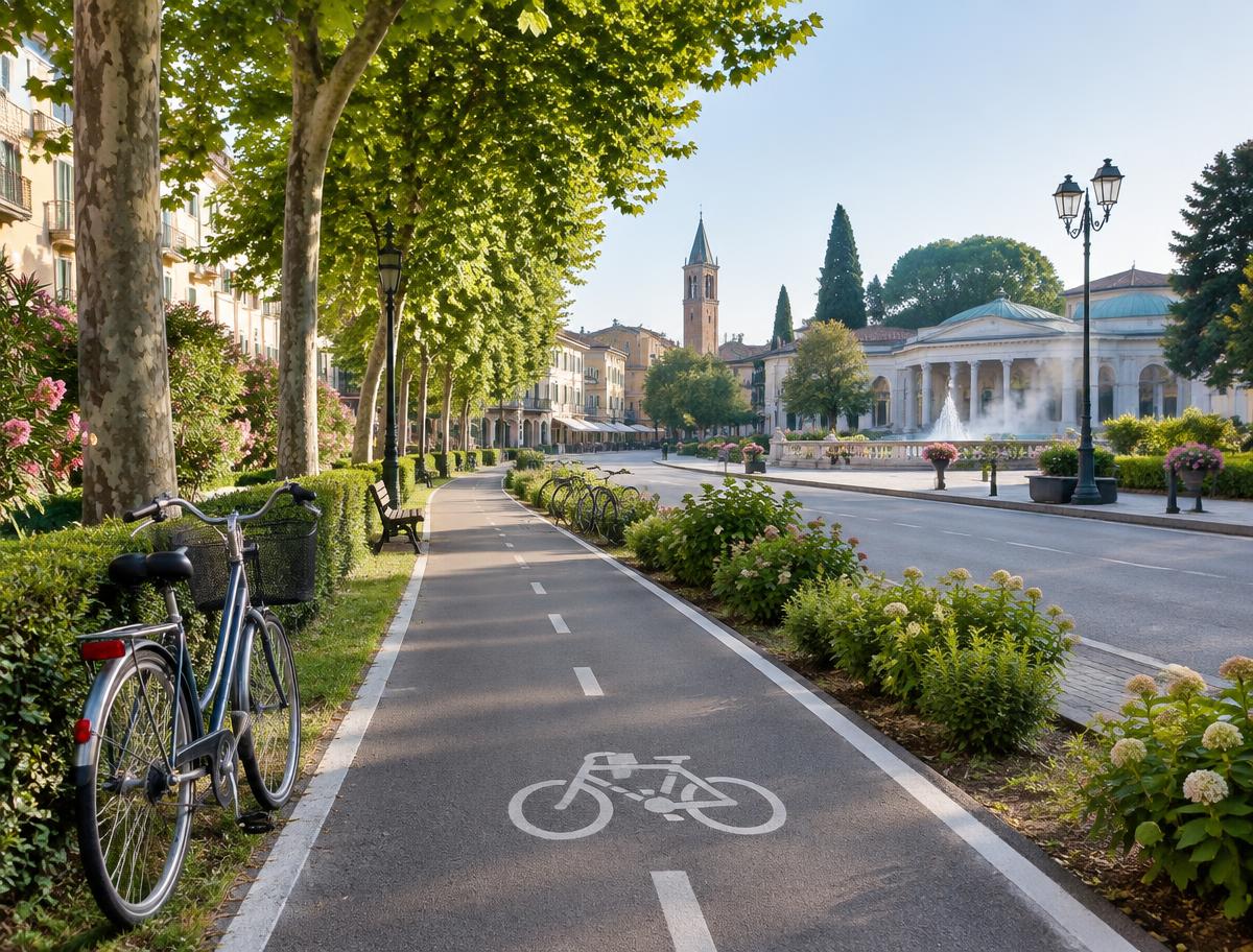 Immagine di esempio per Muoversi in bicicletta: itinerari urbani verso i Colli Euganei